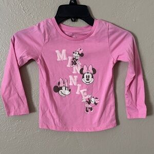 Minnie Mouse Disney Girls Long Sleeve Shirt, Pink, 5T